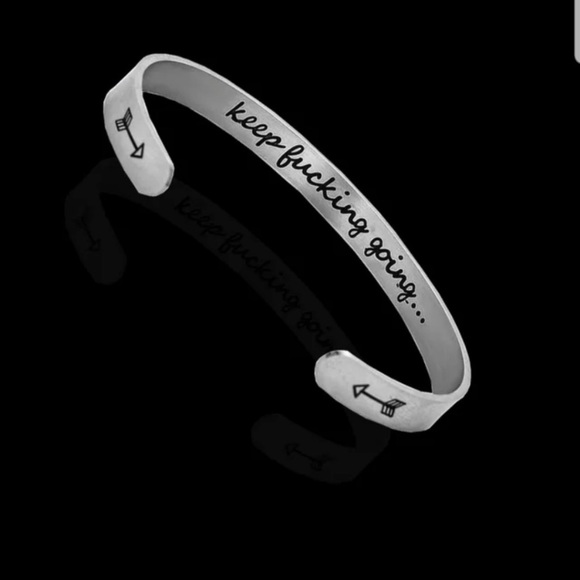 Jewelry - NEW Keep F*cking Going Stainless Steel Bracelet